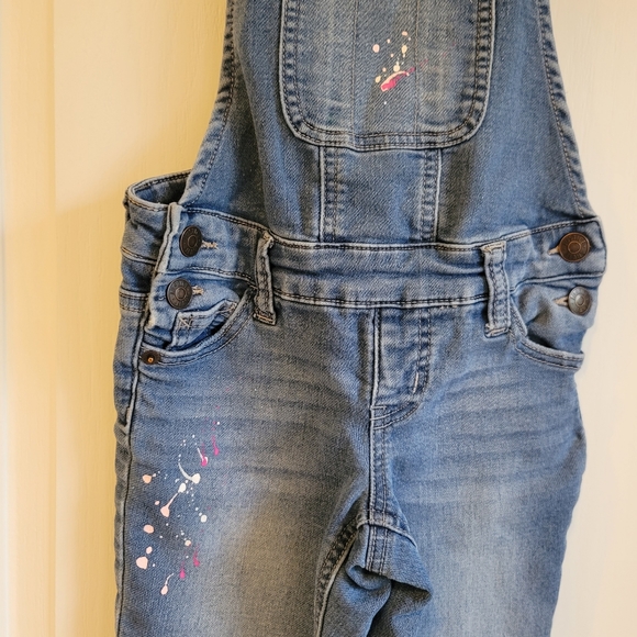 Girls Justice paint splatter overalls sz 6 - Picture 2 of 6